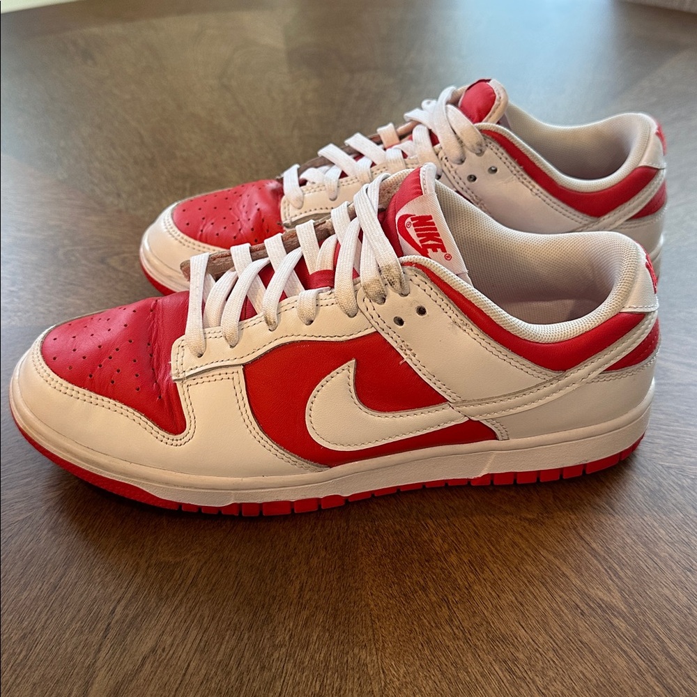 Nike Red and White Athletic Shoes